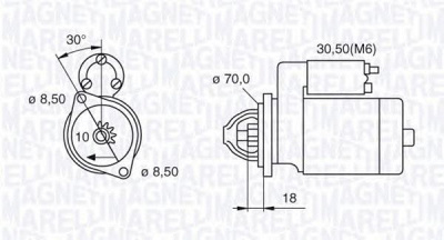 MAGNETI MARELLI 063521082170 -  Стартер